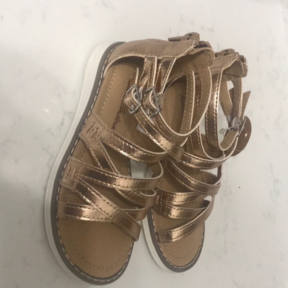 Hanna Andersson Rose Gold Vera II Gladiator Sandal